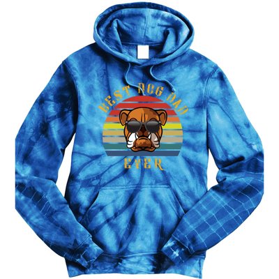 Best Bulldog Dog Dad Ever Funny Dog Great Gift Tie Dye Hoodie