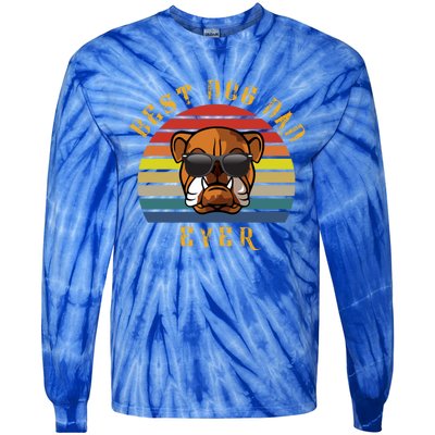 Best Bulldog Dog Dad Ever Funny Dog Great Gift Tie-Dye Long Sleeve Shirt