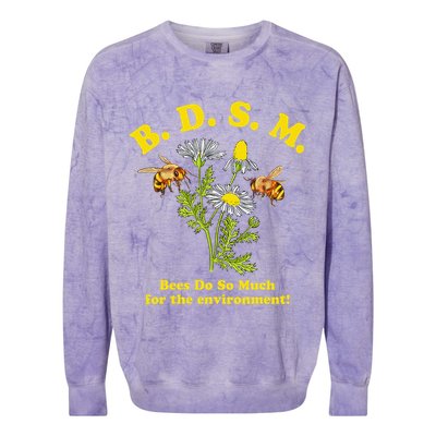 BDSM Bees Do So Much For The Environment Colorblast Crewneck Sweatshirt