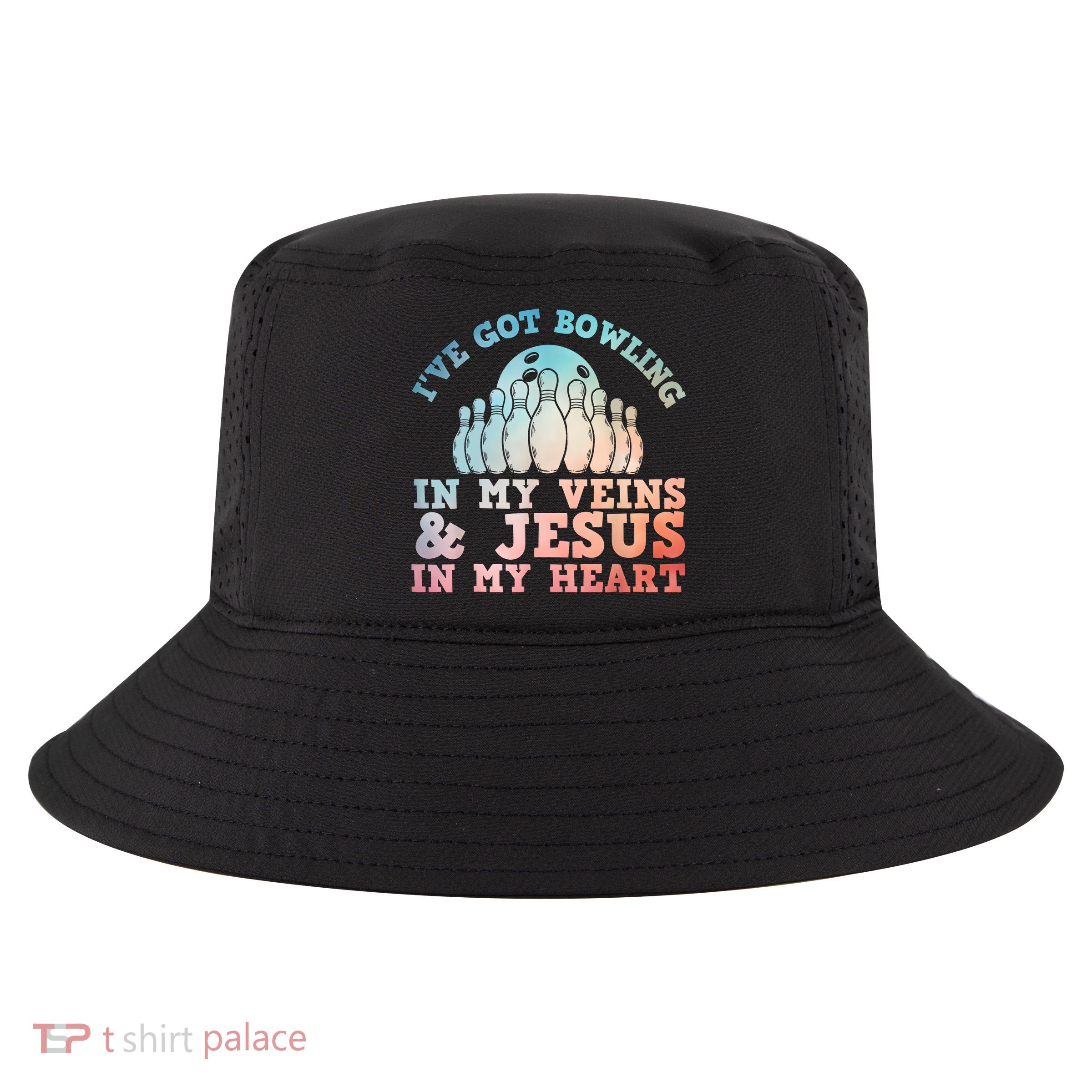 Best Bowling Design Jesus Christian Bowling Cool Comfort Performance Bucket Hat