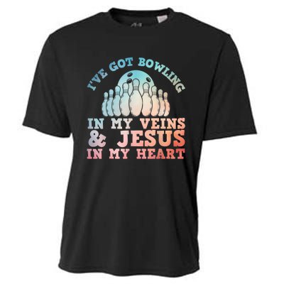 Best Bowling Design Jesus Christian Bowling Cooling Performance Crew T-Shirt