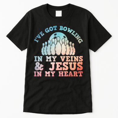 Best Bowling Design Jesus Christian Bowling Tall T-Shirt