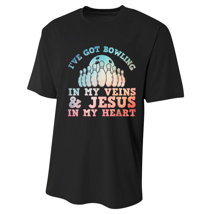 Best Bowling Design Jesus Christian Bowling Performance Sprint T-Shirt