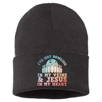 Best Bowling Design Jesus Christian Bowling Sustainable Knit Beanie