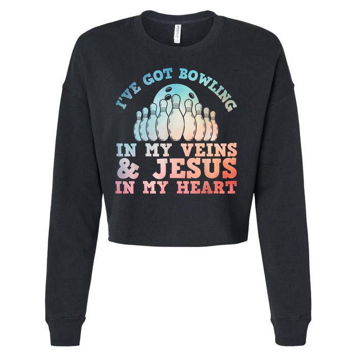 Best Bowling Design Jesus Christian Bowling Cropped Pullover Crew