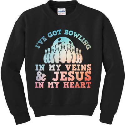 Best Bowling Design Jesus Christian Bowling Kids Sweatshirt
