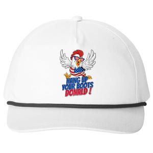 Bye Bye Donald Funny Political Chicken Design Premium Snapback Five-Panel Rope Hat