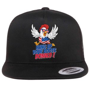 Bye Bye Donald Funny Political Chicken Design Premium Flat Bill Trucker Hat