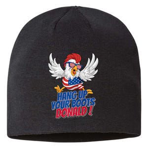 Bye Bye Donald Funny Political Chicken Design Premium Sustainable Beanie