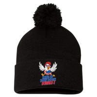 Bye Bye Donald Funny Political Chicken Design Premium Pom Pom 12in Knit Beanie