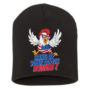 Bye Bye Donald Funny Political Chicken Design Premium Short Acrylic Beanie