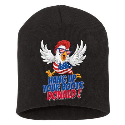 Bye Bye Donald Funny Political Chicken Design Premium Short Acrylic Beanie