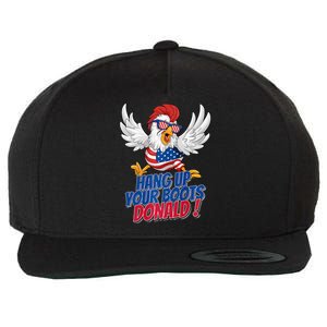 Bye Bye Donald Funny Political Chicken Design Premium Wool Snapback Cap