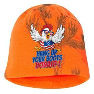 Bye Bye Donald Funny Political Chicken Design Premium Kati - Camo Knit Beanie