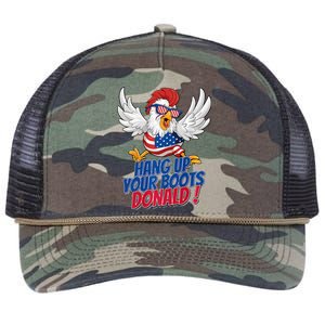 Bye Bye Donald Funny Political Chicken Design Premium Retro Rope Trucker Hat Cap