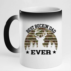 Best Buckin Dad Ever Deer Hunting Fathers Day Manley 11oz Black Color Changing Mug