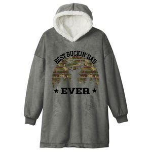 Best Buckin Dad Ever Deer Hunting Fathers Day Manley Hooded Wearable Blanket