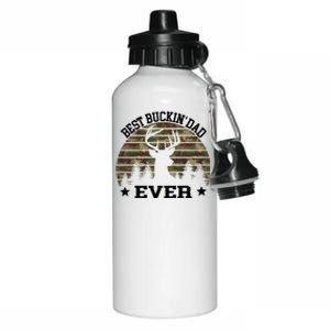 Best Buckin Dad Ever Deer Hunting Fathers Day Manley Aluminum Water Bottle