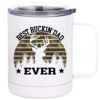 Best Buckin Dad Ever Deer Hunting Fathers Day Manley 12 oz Stainless Steel Tumbler Cup