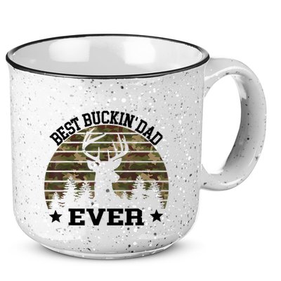 Best Buckin Dad Ever Deer Hunting Fathers Day Manley 15oz Campfire Ceramic Mug