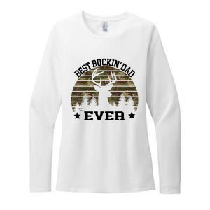 Best Buckin Dad Ever Deer Hunting Fathers Day Manley Womens CVC Long Sleeve Shirt