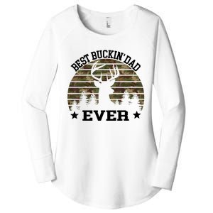 Best Buckin Dad Ever Deer Hunting Fathers Day Manley Women's Perfect Tri Tunic Long Sleeve Shirt