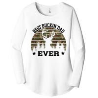 Best Buckin Dad Ever Deer Hunting Fathers Day Manley Women's Perfect Tri Tunic Long Sleeve Shirt