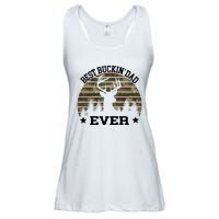 Best Buckin Dad Ever Deer Hunting Fathers Day Manley Ladies Essential Flowy Tank