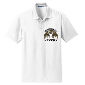 Best Buckin Dad Ever Deer Hunting Fathers Day Manley Dry Zone Grid Polo