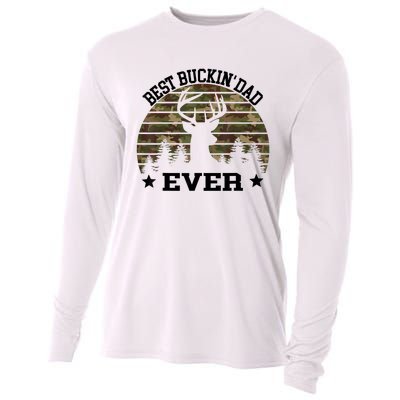 Best Buckin Dad Ever Deer Hunting Fathers Day Manley Cooling Performance Long Sleeve Crew