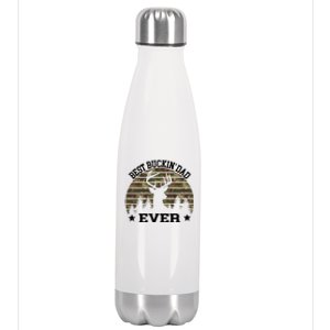 Best Buckin Dad Ever Deer Hunting Fathers Day Manley Stainless Steel Insulated Water Bottle