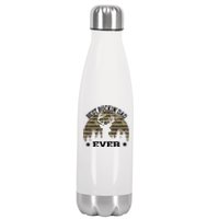 Best Buckin Dad Ever Deer Hunting Fathers Day Manley Stainless Steel Insulated Water Bottle