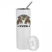 Best Buckin Dad Ever Deer Hunting Fathers Day Manley Stainless Steel Tumbler