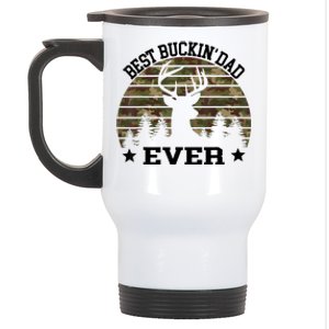 Best Buckin Dad Ever Deer Hunting Fathers Day Manley Stainless Steel Travel Mug