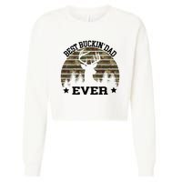 Best Buckin Dad Ever Deer Hunting Fathers Day Manley Cropped Pullover Crew