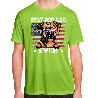 Best Boxer Dad Ever American Flag Fathers Day Meaningful Gift Adult ChromaSoft Performance T-Shirt