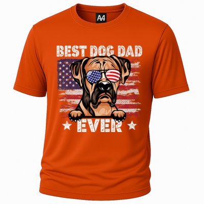 Best Boxer Dad Ever American Flag Fathers Day Meaningful Gift Cooling Performance Crew T-Shirt