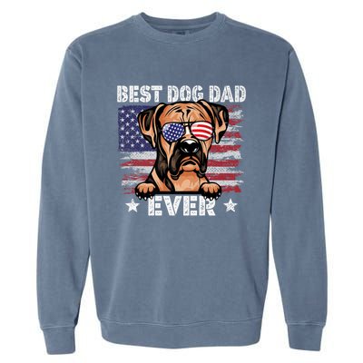 Best Boxer Dad Ever American Flag Fathers Day Meaningful Gift Garment-Dyed Sweatshirt