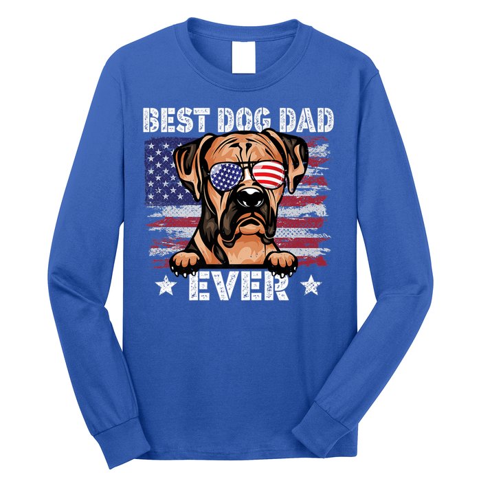 Best Boxer Dad Ever American Flag Fathers Day Meaningful Gift Long Sleeve Shirt