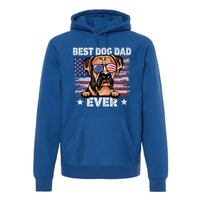 Best Boxer Dad Ever American Flag Fathers Day Meaningful Gift Premium Hoodie