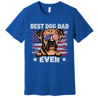 Best Boxer Dad Ever American Flag Fathers Day Meaningful Gift Premium T-Shirt