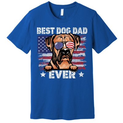 Best Boxer Dad Ever American Flag Fathers Day Meaningful Gift Premium T-Shirt