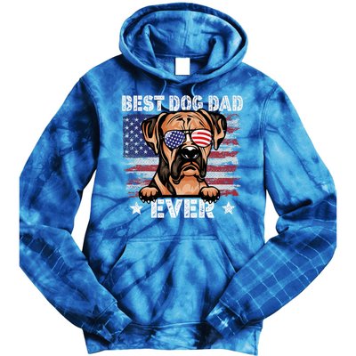 Best Boxer Dad Ever American Flag Fathers Day Meaningful Gift Tie Dye Hoodie