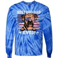 Best Boxer Dad Ever American Flag Fathers Day Meaningful Gift Tie-Dye Long Sleeve Shirt