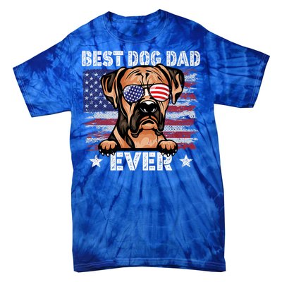 Best Boxer Dad Ever American Flag Fathers Day Meaningful Gift Tie-Dye T-Shirt