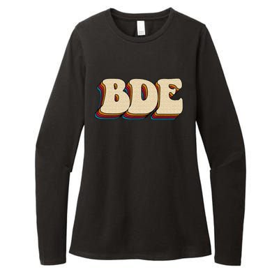 BDE Big Dick Energy Retro Style Womens CVC Long Sleeve Shirt