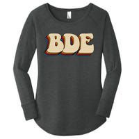 BDE Big Dick Energy Retro Style Women's Perfect Tri Tunic Long Sleeve Shirt