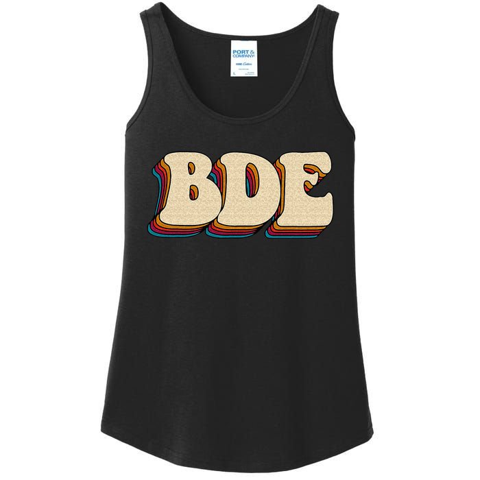 BDE Big Dick Energy Retro Style Ladies Essential Tank