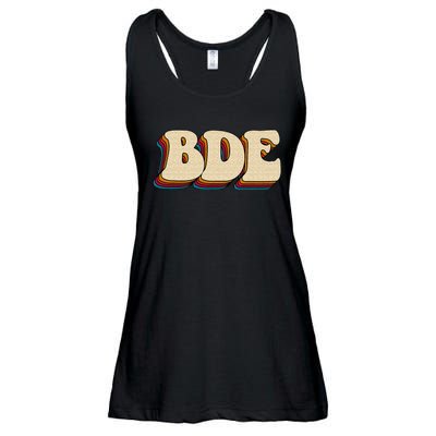 BDE Big Dick Energy Retro Style Ladies Essential Flowy Tank