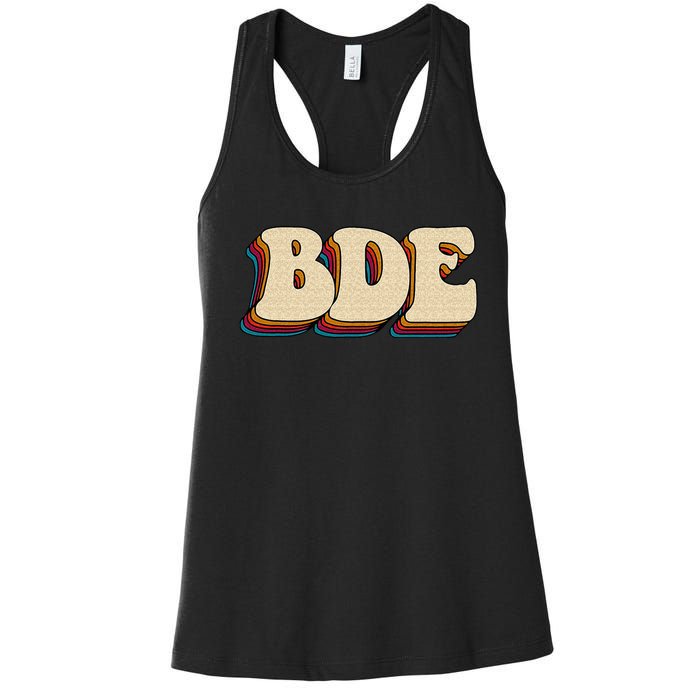 BDE Big Dick Energy Retro Style Women's Racerback Tank